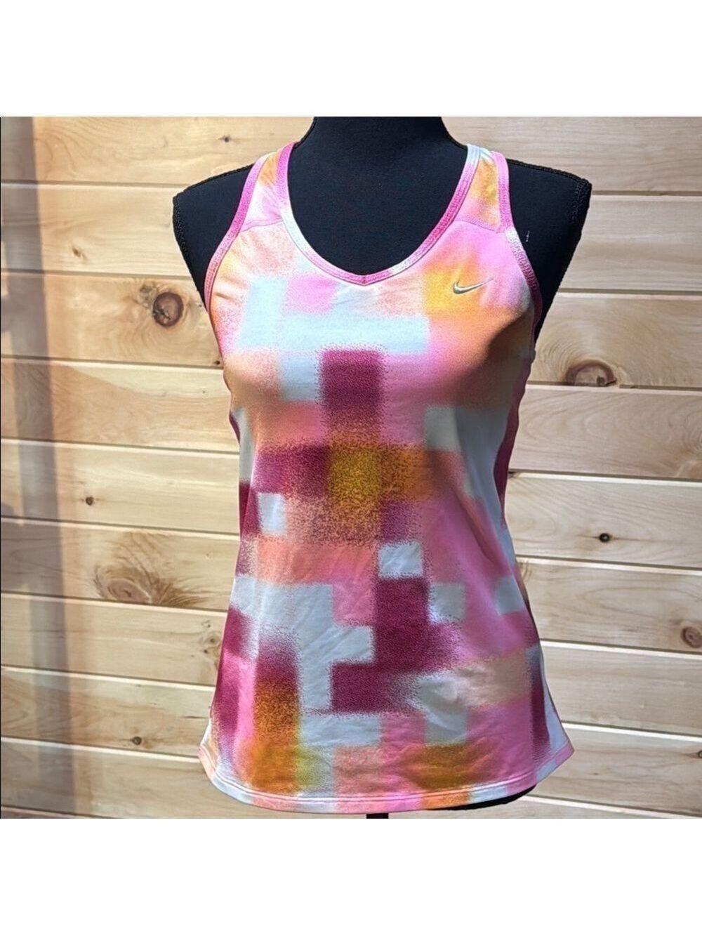 Nike Dri Fit High Support Tankini Top Sports Bra Medium